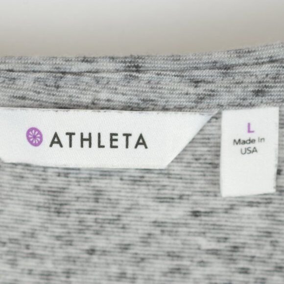 Athleta Get Away Women's Large Gray Heather Scoop Neck Asymmetric Tank Top - Picture 7 of 8